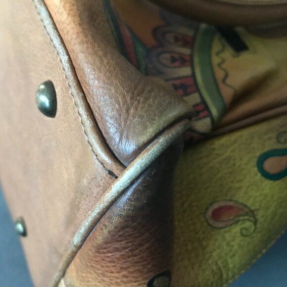 Anuschka Handpainted Leather Satchel w/ Detachable Strap - Picture 11 of 16